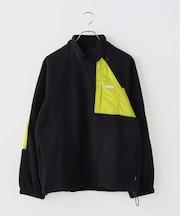 KEBOZ NECK ZIP FLEECE PULLOVER