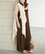 dull satin パンツドレス