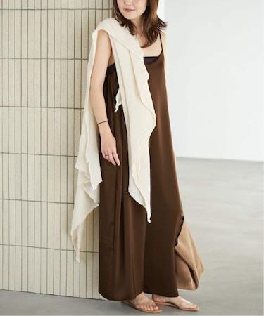 dull satin パンツドレス