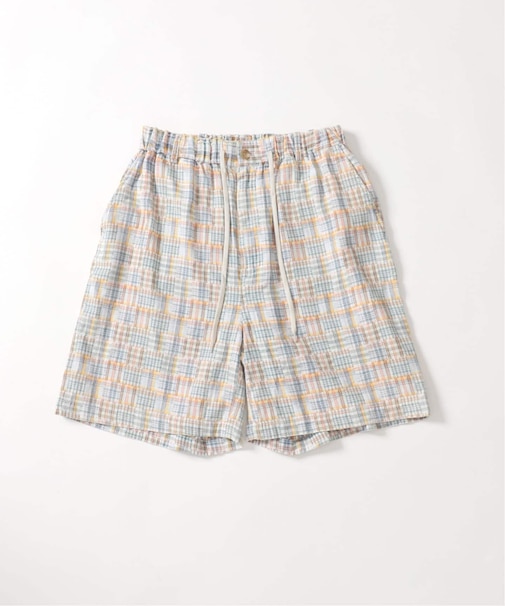 Garment wash Madras Shorts