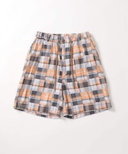 Garment wash Madras Shorts