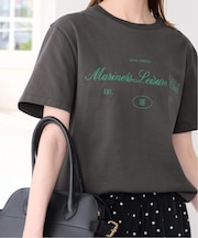 ロゴプリントハーフスリーブTシャツ