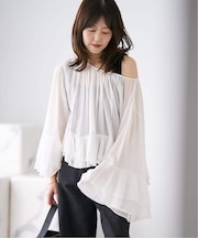 COTTON FRILLS ブラウス