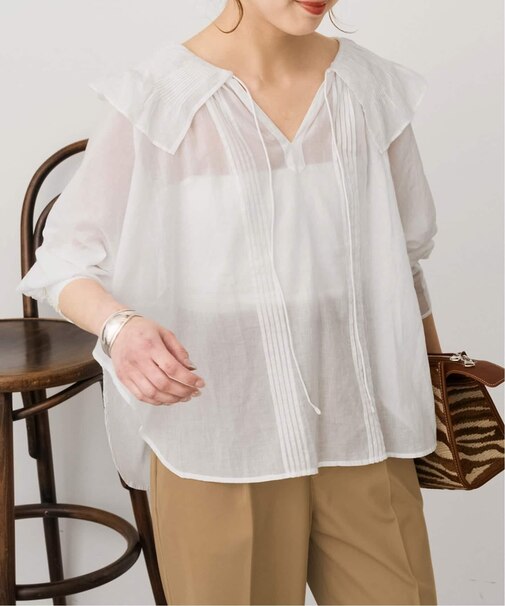 ne Quittez pas / ヌキテパ 別注Frill Collar Blouse*