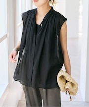 ラミーコットンギャザーブラウス