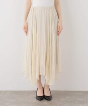 ランダムヘムプリーツスカート
