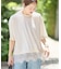 【洗える/接触冷感】WASHABLE COOL レースヘム ハーフスリーブ プルオーバー