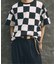 CHAMPION / チャンピオン 別注  パッチワーク チェッカーフラッグ Tシャツ