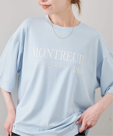 《一部カラーWEB限定/接触冷感/抗菌防臭》MONTREUILレターロゴTEE