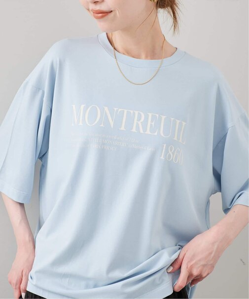 《一部カラーWEB限定/接触冷感/抗菌防臭》MONTREUILレターロゴTEE