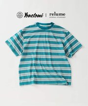 米富繊維 / Yonetomi 別注 ガーメントダイ マルチボーダー Tシャツ