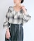 手洗い可 / SHEER CHECK FRILL ブラウス