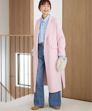 souple woolダブルフェイスチェスターコート