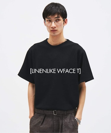 リネン ライク ダブル フェイス Tシャツ