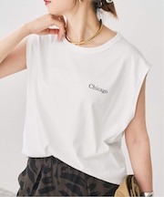 バックロゴプリントフレンチT