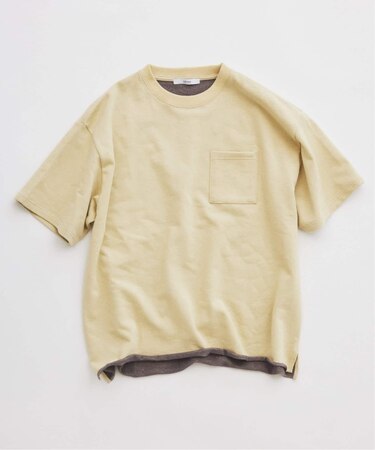 ミニ裏毛 コントラストカラー カットオフTシャツ