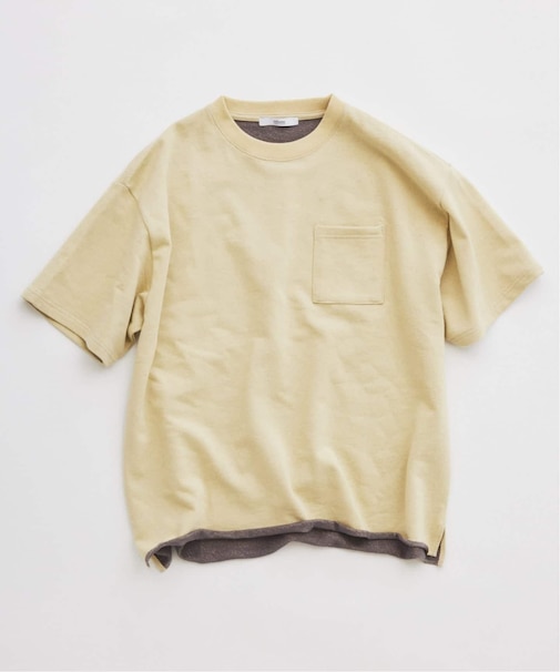 ミニ裏毛 コントラストカラー カットオフTシャツ