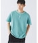 製品染め ワッフル調 ピケ ヘンリーネックTシャツ