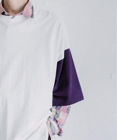 【RE-PURPOSE / リパーパス】 bicolor tee：Tシャツ