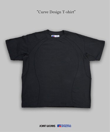 RUSSELL ATHLETIC / ラッセル アスレティック 別注 Curve Design T-shirt