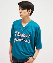 フットボール オーバー メッシュ Tシャツ