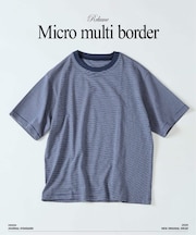 マイクロ マルチボーダー Tシャツ