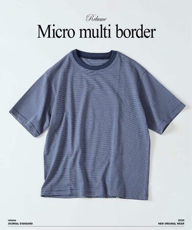 マイクロ マルチボーダー Tシャツ