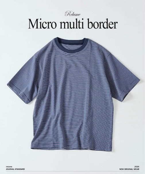 マイクロ マルチボーダー Tシャツ