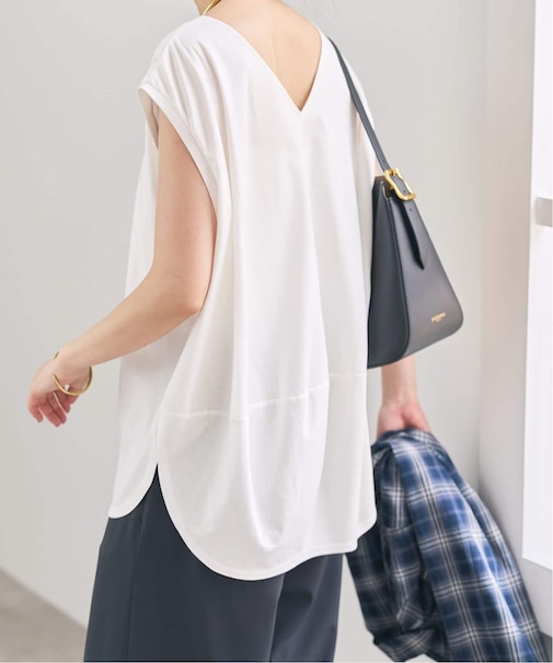 汗染み防止バックドレーププルオーバー