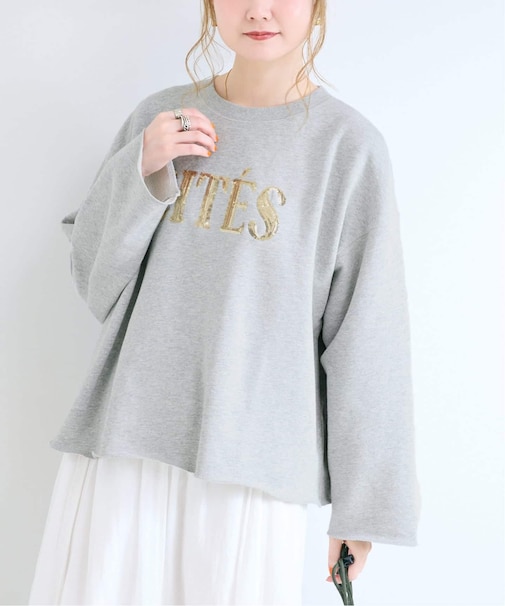 手洗い可 / スパンコール刺繍プルオーバー