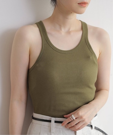 【INSCRIRE /アンスクリア】Gauze Teleco Tank Top：タンクトップ