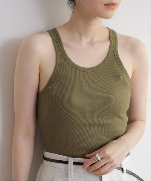 【INSCRIRE /アンスクリア】Gauze Teleco Tank Top：タンクトップ