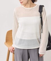 メッシュ クルーネック プルオーバー