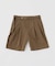 TWILL BELTED 2プリーツ ショーツ