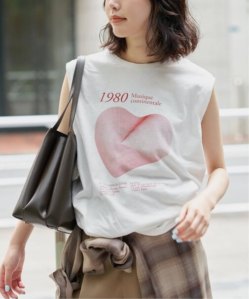 グラフィックノースリーブTEE