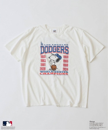 《追加》PEANUTS / ピーナッツ 別注 MLB ベースボール プリントTシャツ