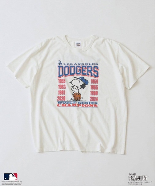 《追加》PEANUTS / ピーナッツ 別注 MLB ベースボール プリントTシャツ