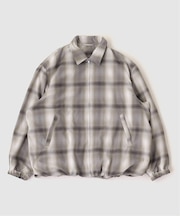 オンブレチェック ZIPUP SHIRTS BZ