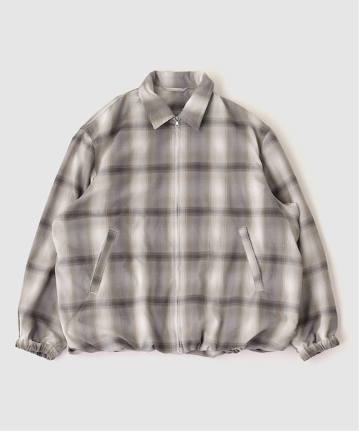 オンブレチェック ZIPUP SHIRTS BZ