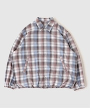 オンブレチェック ZIPUP SHIRTS BZ