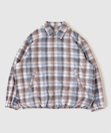 オンブレチェック ZIPUP SHIRTS BZ
