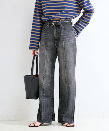 ウォッシャブル / DU JOUR / デュ ジュール PIN SEAM TAPER JEAN