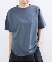 ボトルネック ラウンドTシャツ