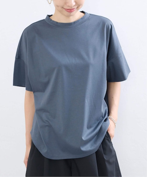 ボトルネック ラウンドTシャツ