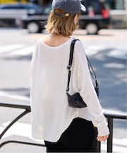 キュプラ混シアーワッフルTee
