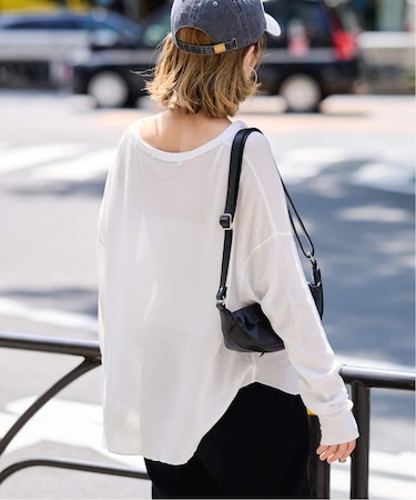 キュプラ混シアーワッフルTee