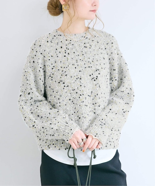 【WEB+一部店舗限定カラーあり】手洗い可 / ラメポコ2wayカーディガン