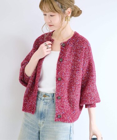 【WEB+一部店舗限定カラーあり】手洗い可 / ラメポコ2wayカーディガン