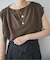 Sleeveless gather TEE