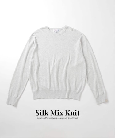 SILK MIX CREW NECK PULLOVER